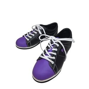 BSI Bowling Shoes Mens 10 Black Purple Synthetic Leather Athletic Sneakers